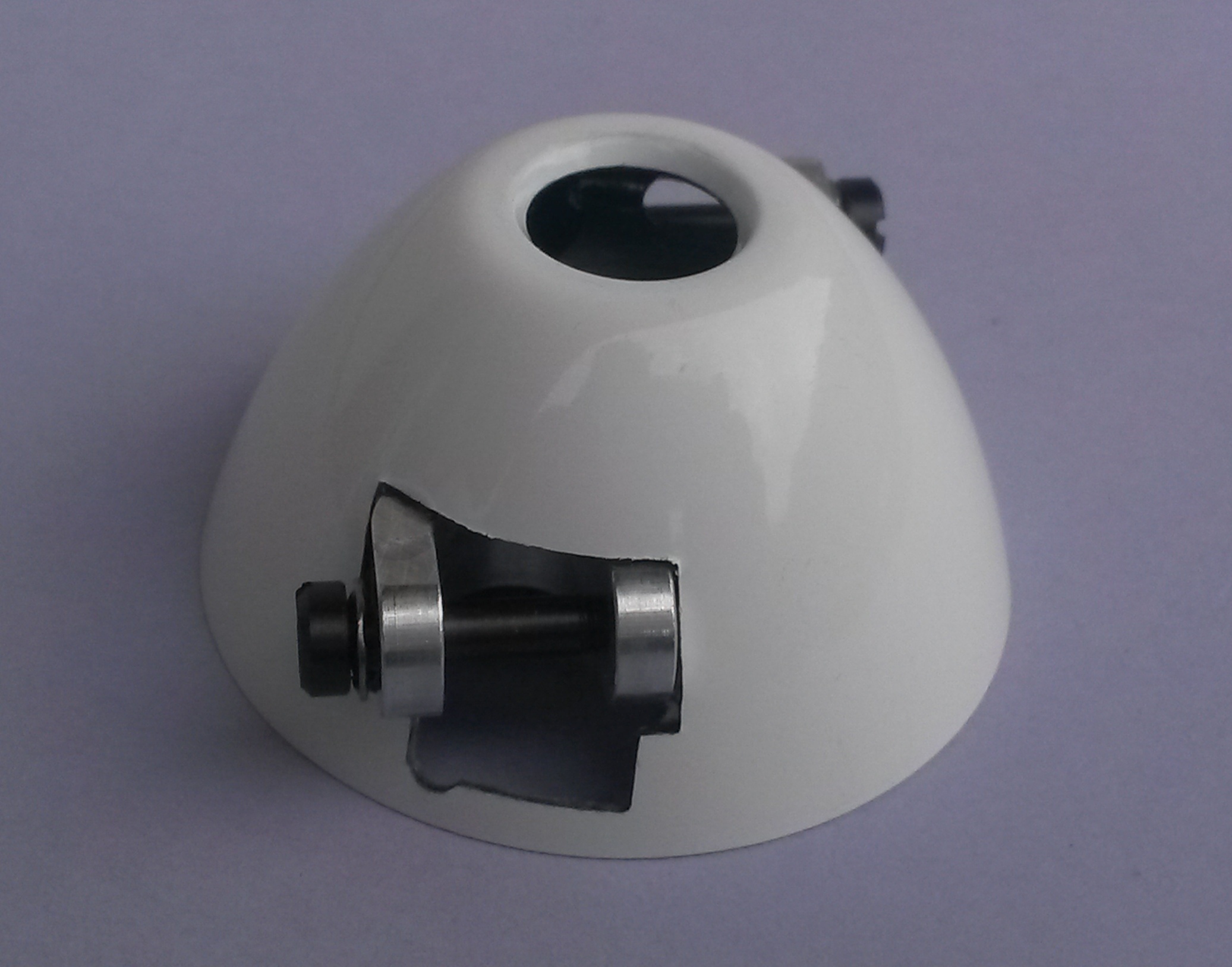 RF Spinner CFK 50/6mm - Turbo (mit 0° Versatz - CFK-Optik) weiß